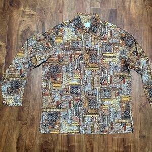 Tori Richard 70s Vintage Retro Long sleeve Aloha Shirt Men’s Large